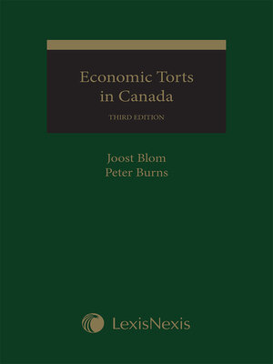 cover image of Economic Torts in Canada